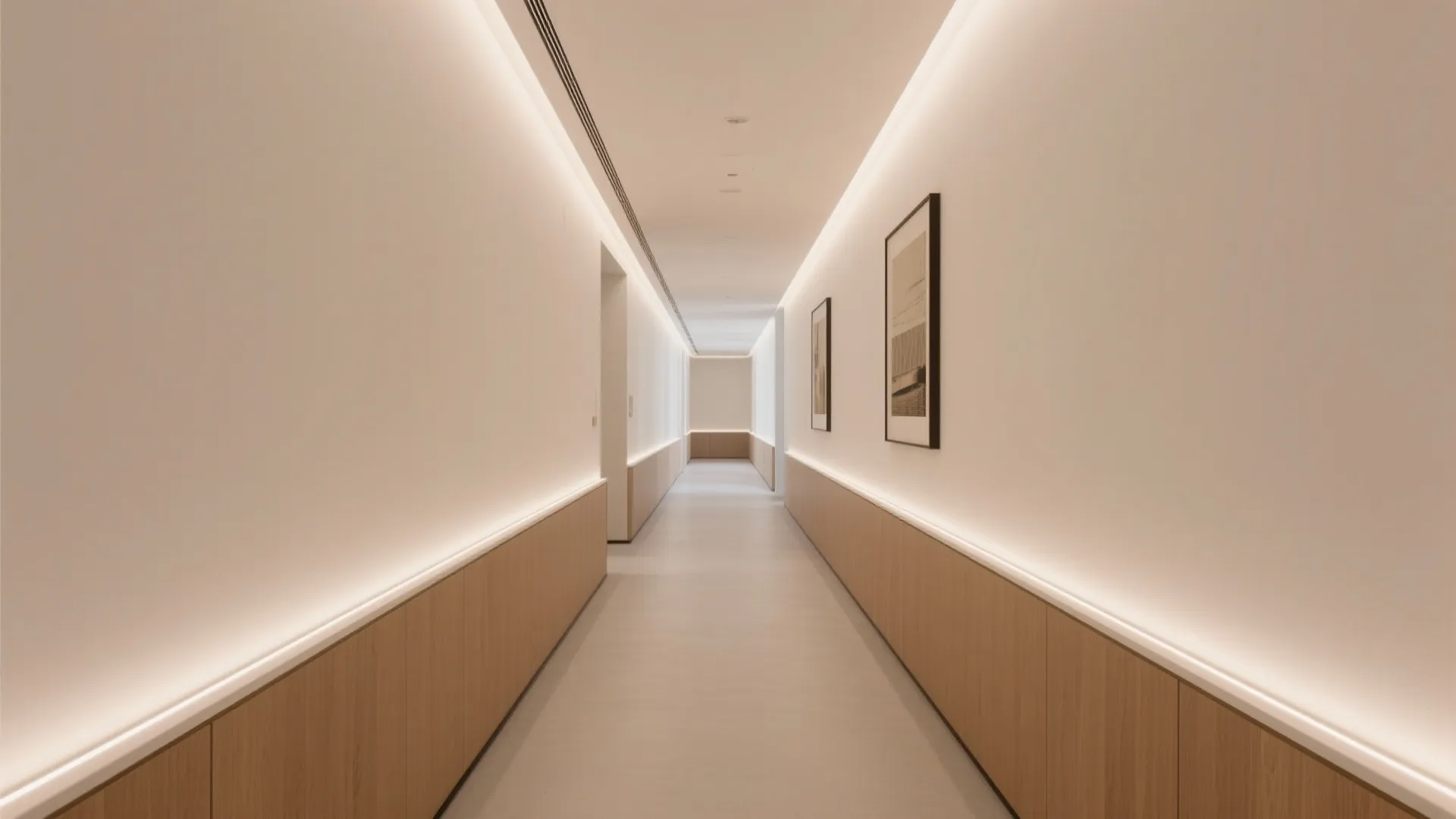 1) Minimal Cove Lighting for a Weightless Corridor