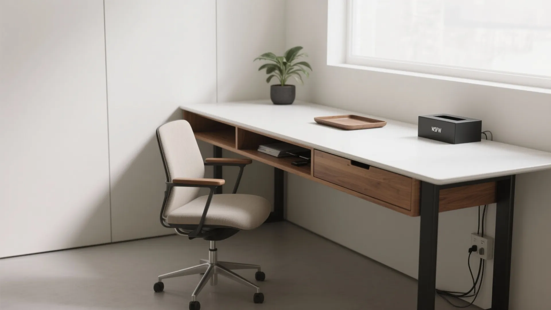 Minimalist Study Desk Setup