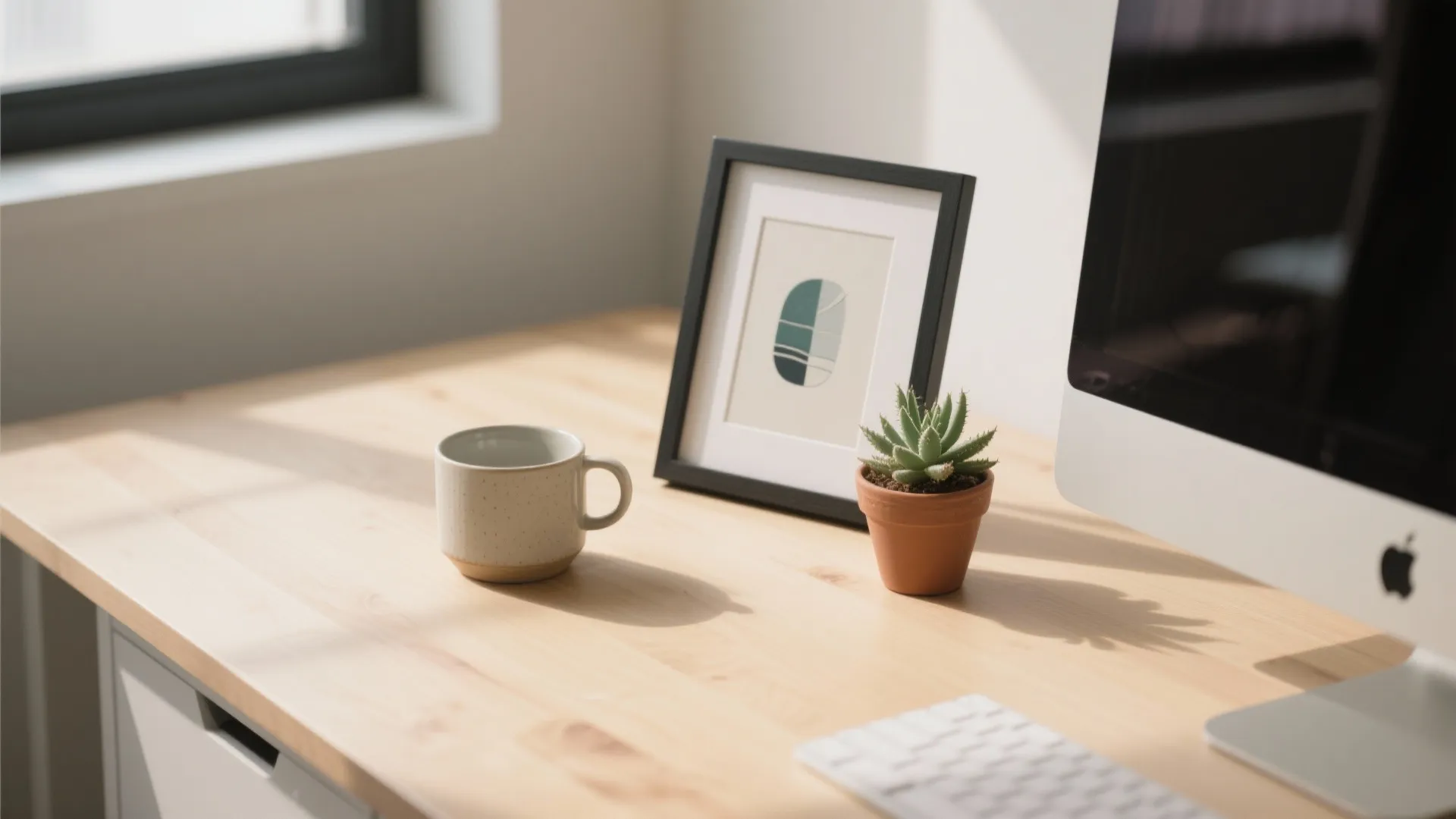 4. Personal but Minimal Desktop Decor