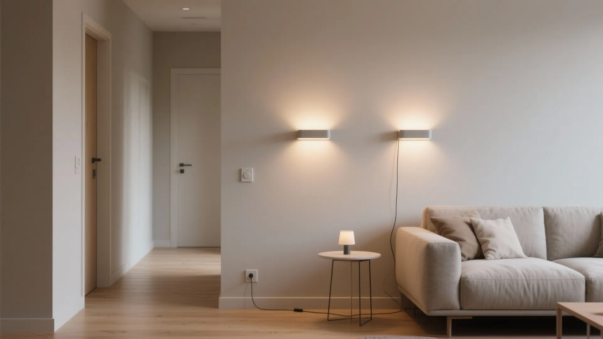 1) Minimal sconces with layered dimming