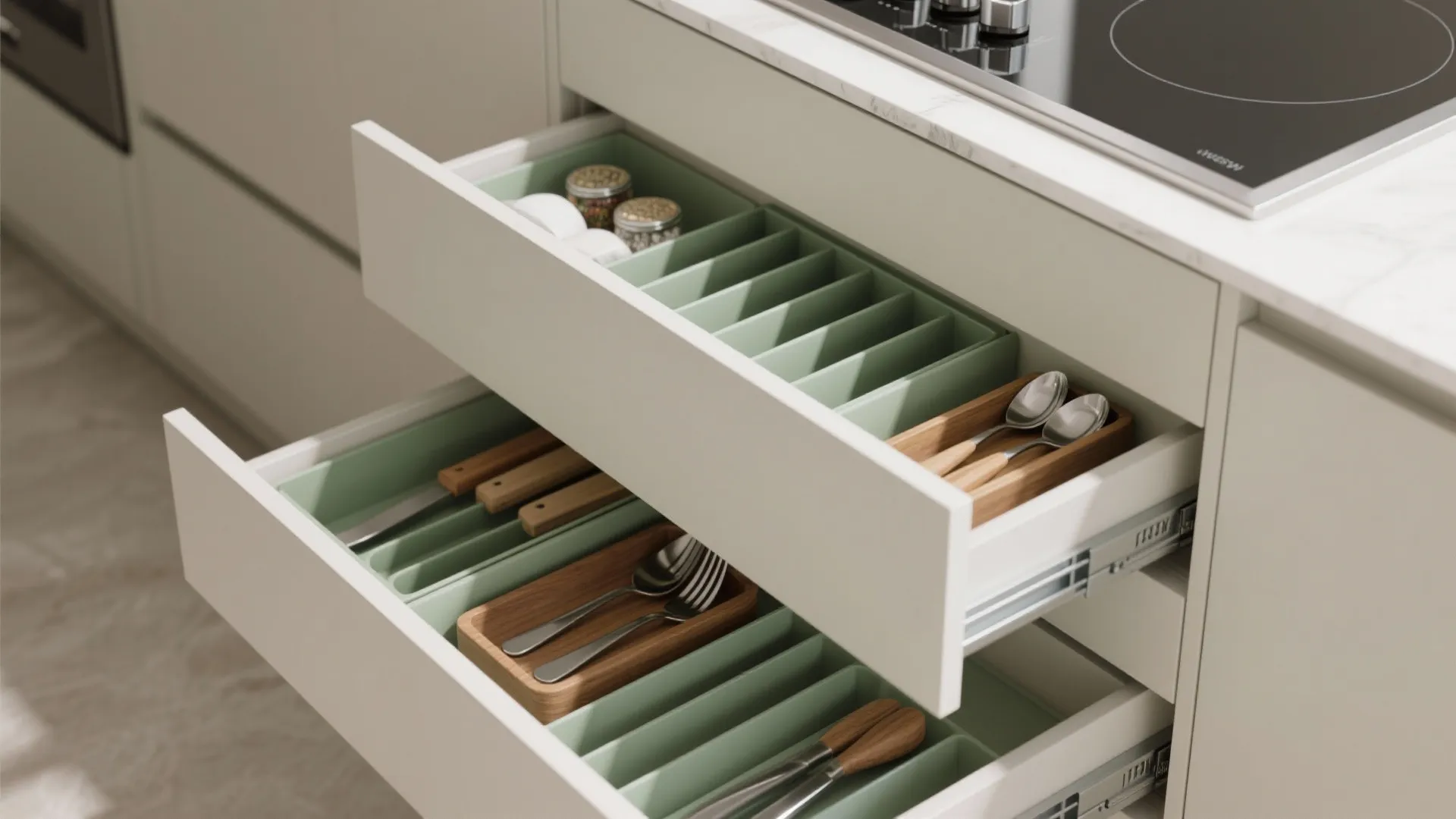 Minimalist kitchen storage that actually holds