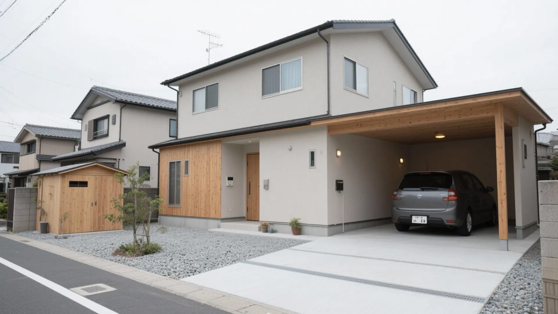 土地費と外構で見落としを減らす：駐車・庇・物置のミニマム構成