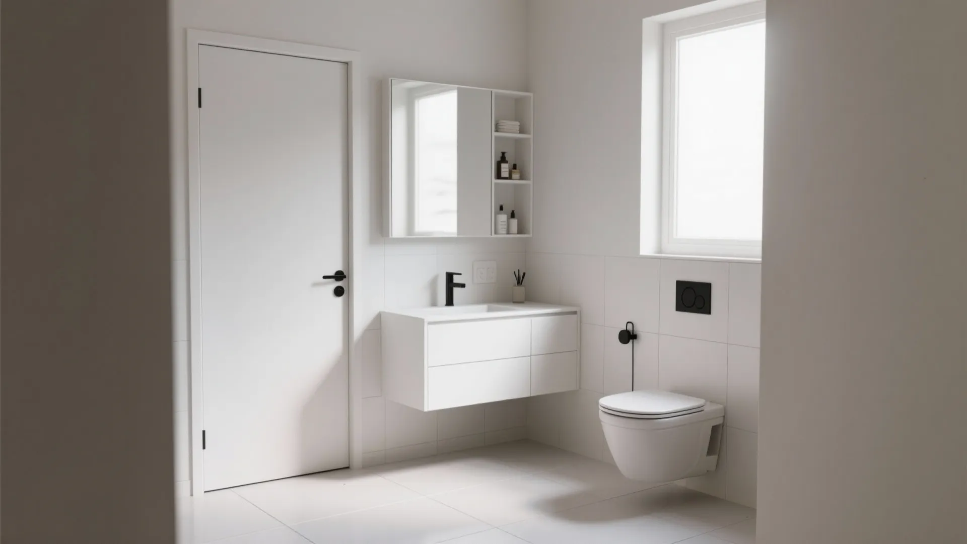 Minimalist floating corner storage