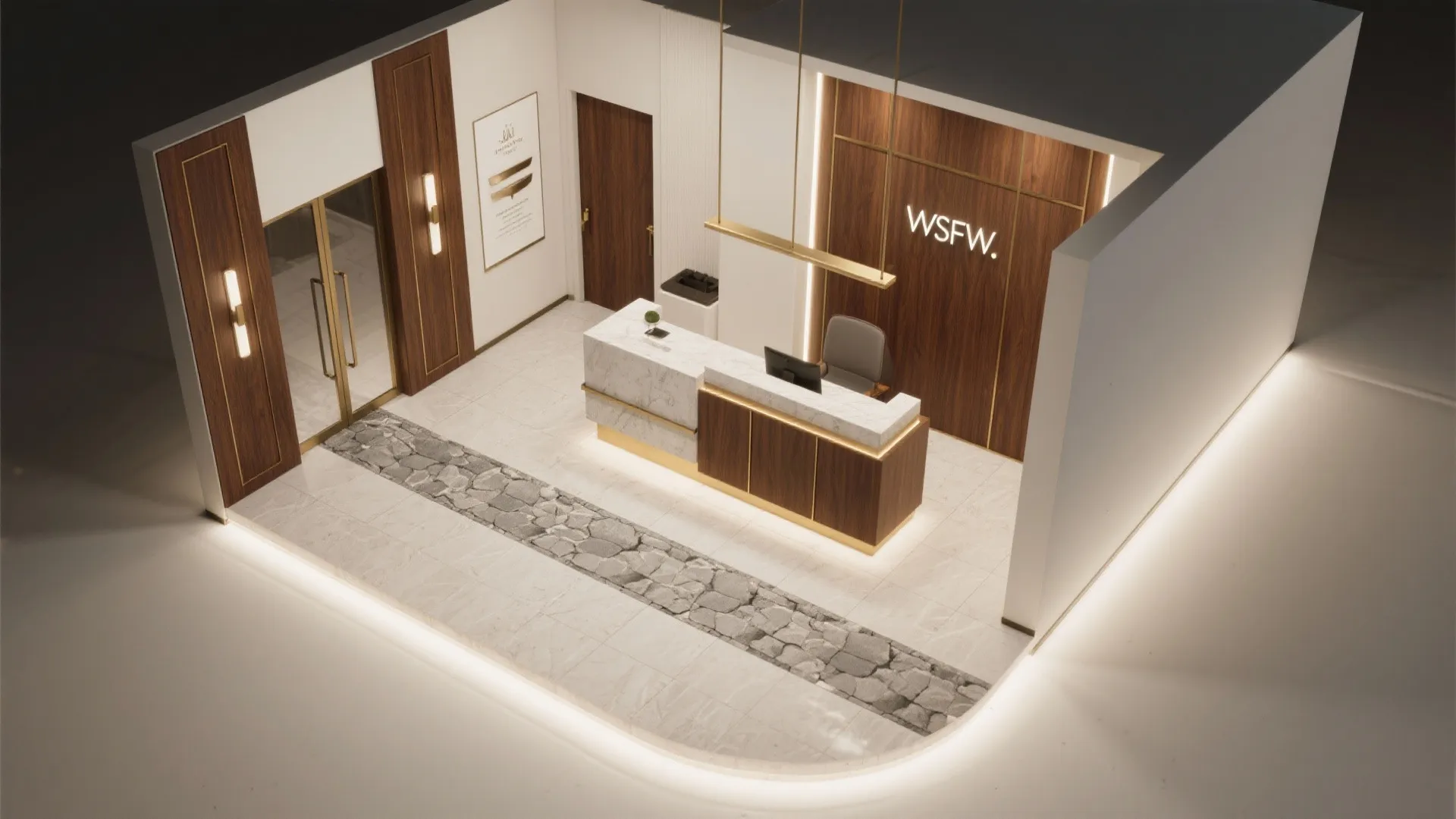 Minimalist Reception with Clear Flow