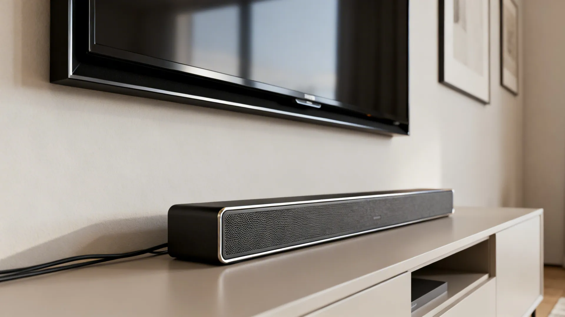 2. Minimal Frame and Sound Bar Integration