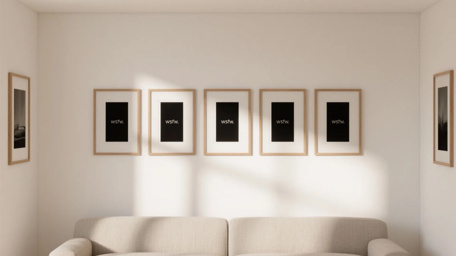1) Minimal gallery wall with breathing room