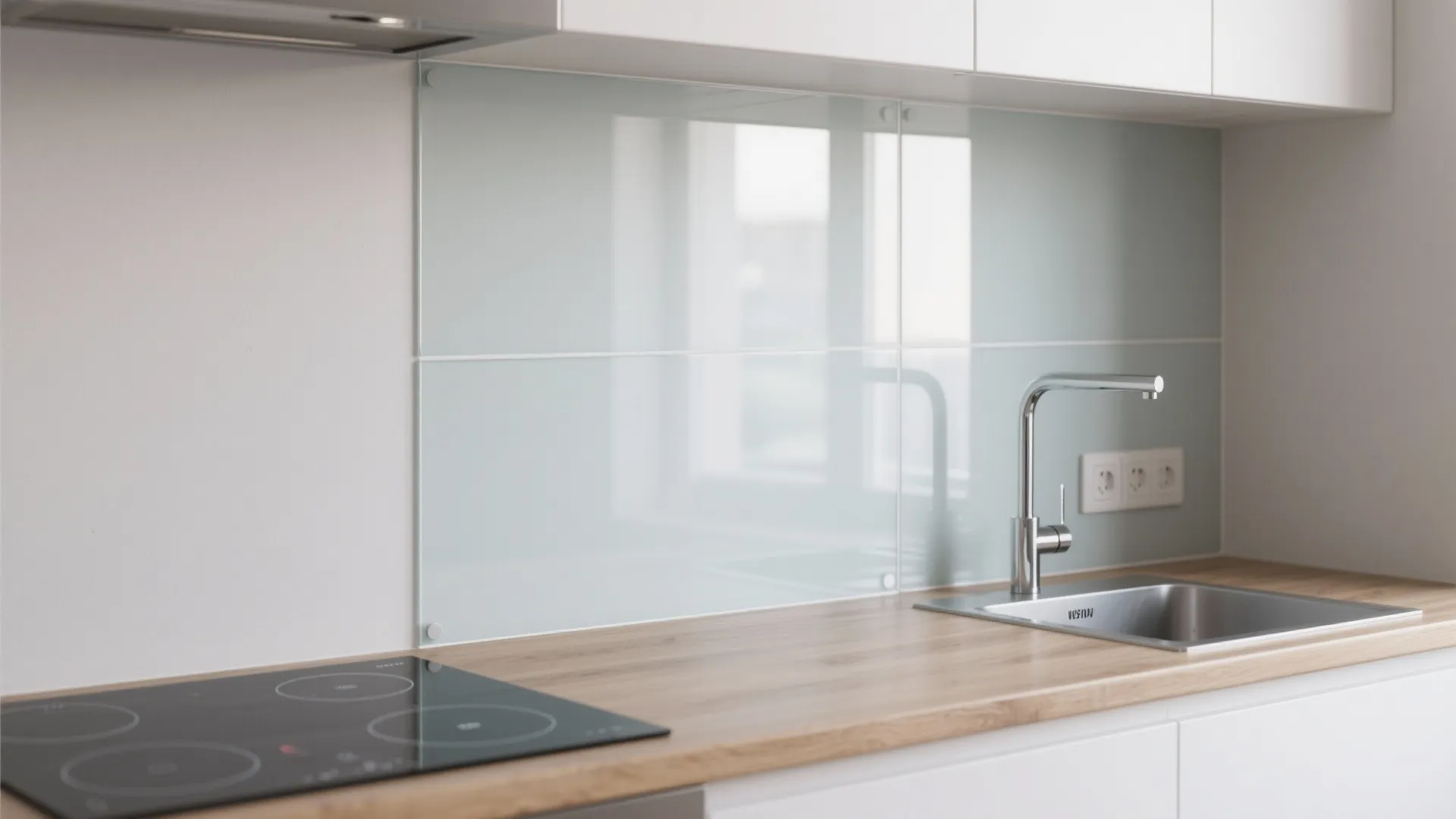 Minimalist Glass Backsplash