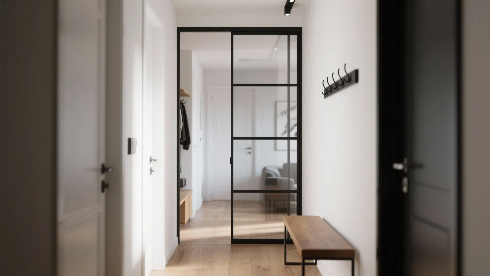 Minimal framed glass partitions