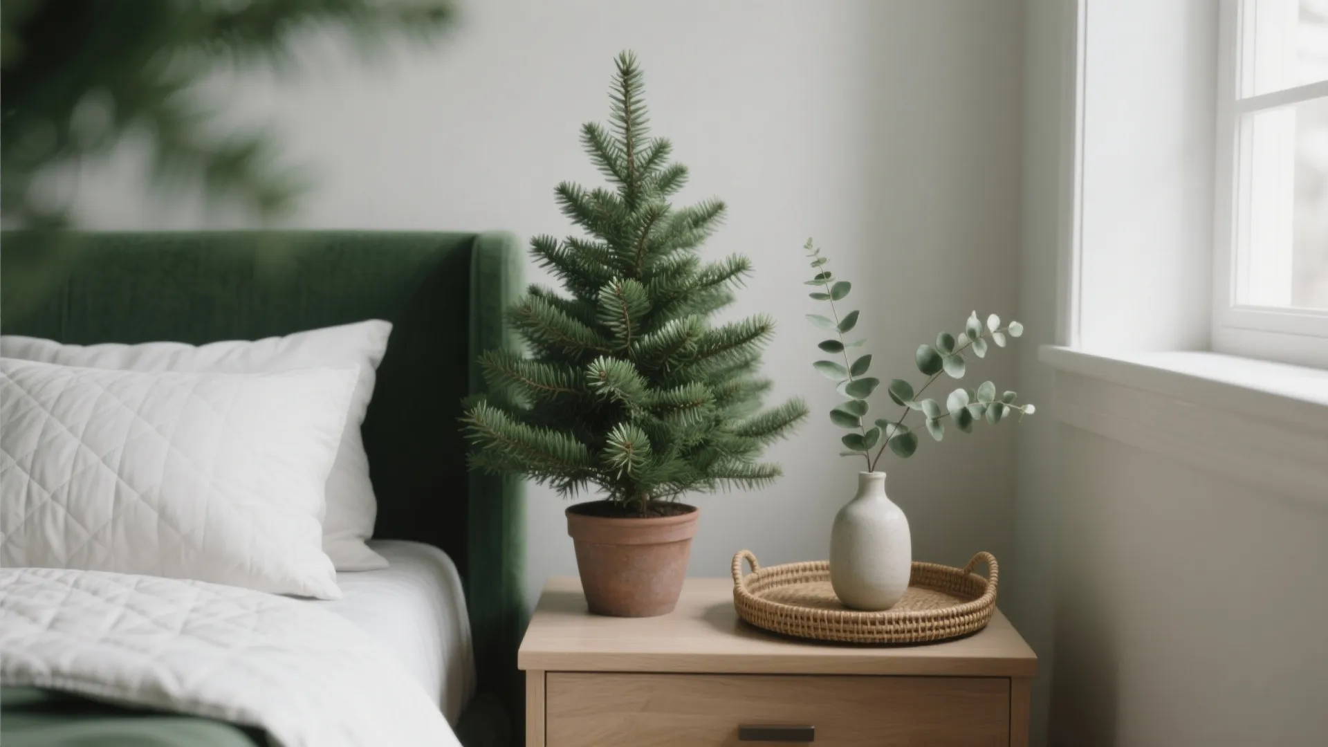 Minimalist Greenery and Tree Accents
