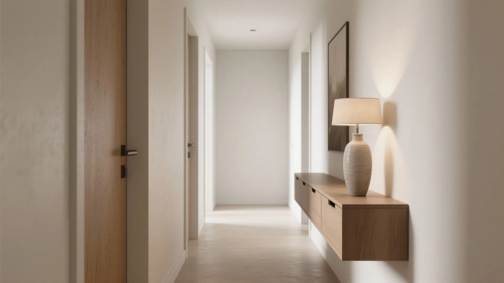 Minimalist console table placement