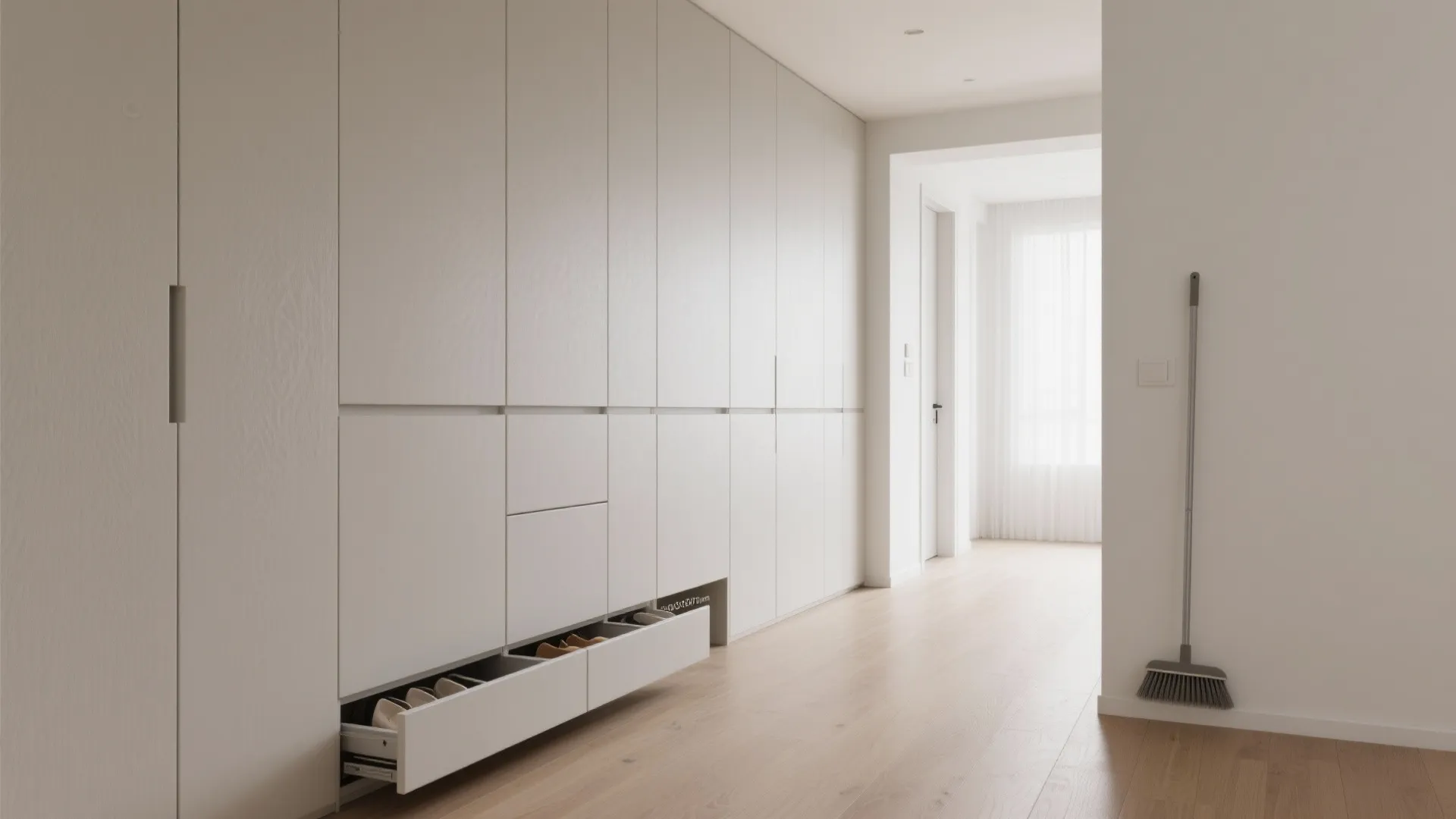 Minimalist Hall Storage That Disappears