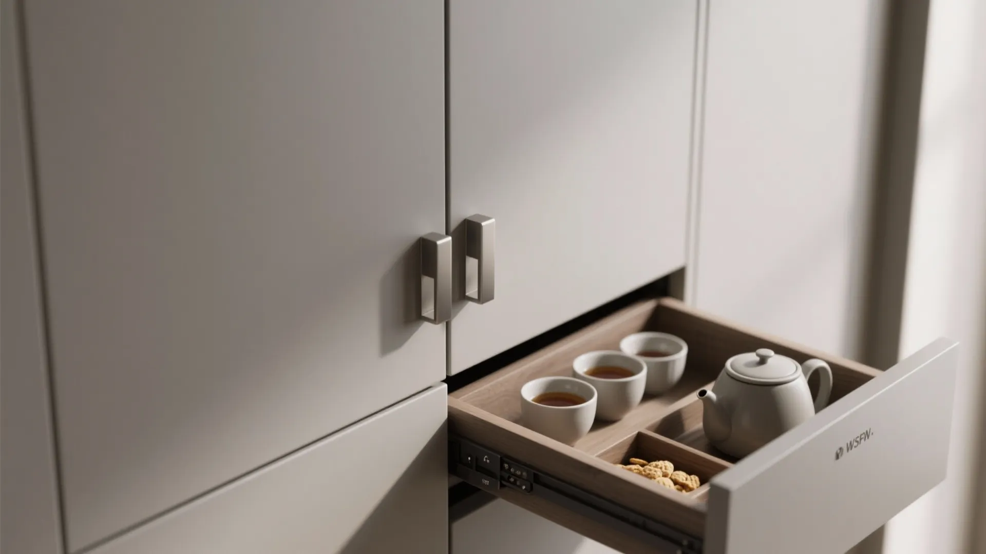 Minimalist Kitchen Storage for Study-Friendly Flow