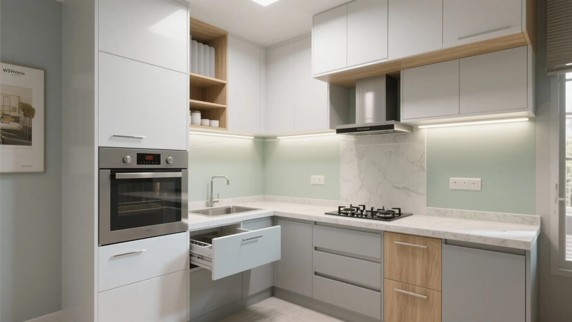 Minimalist kitchen storage for Indian cooking