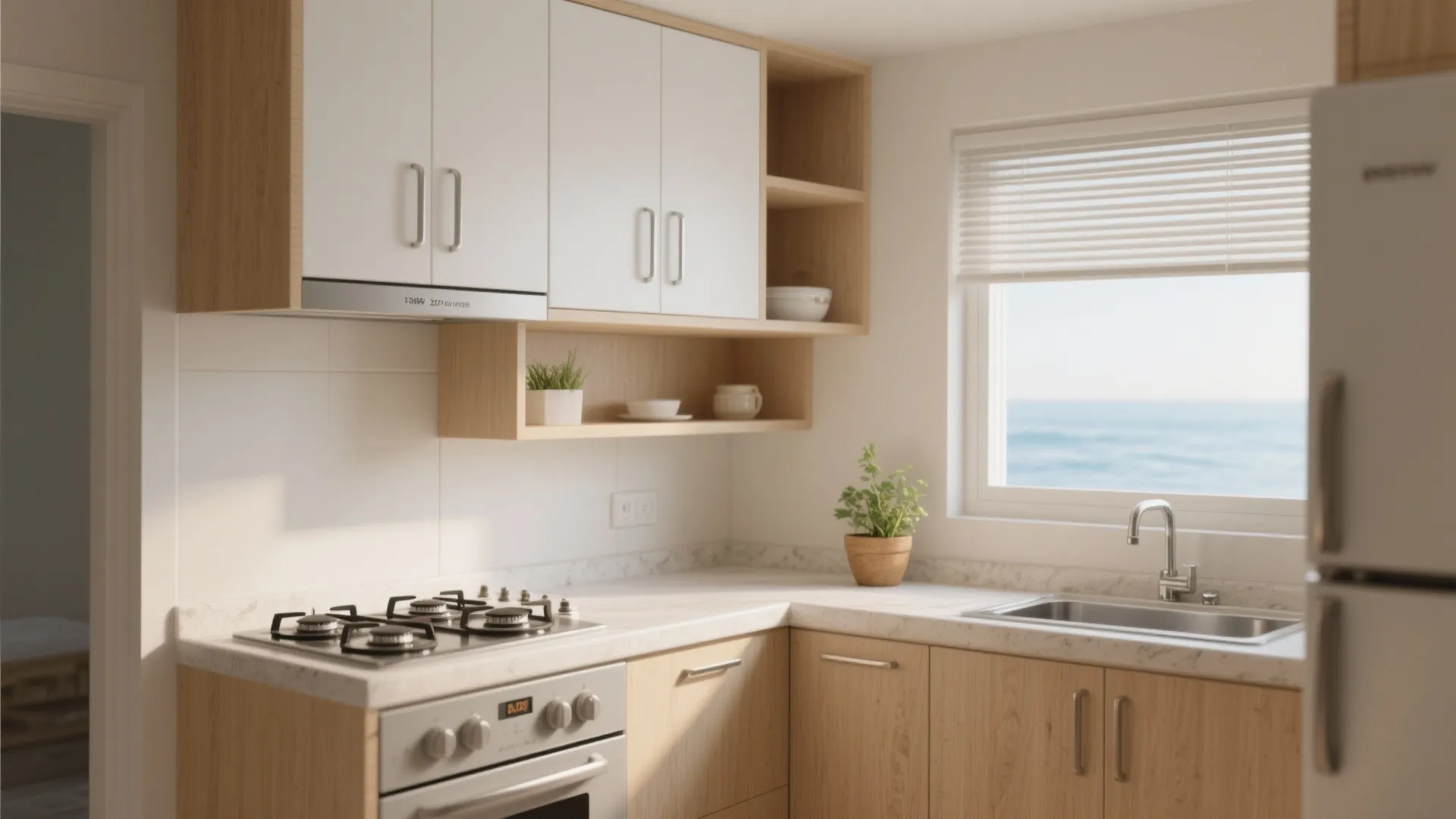 Minimalist kitchen storage that breathes