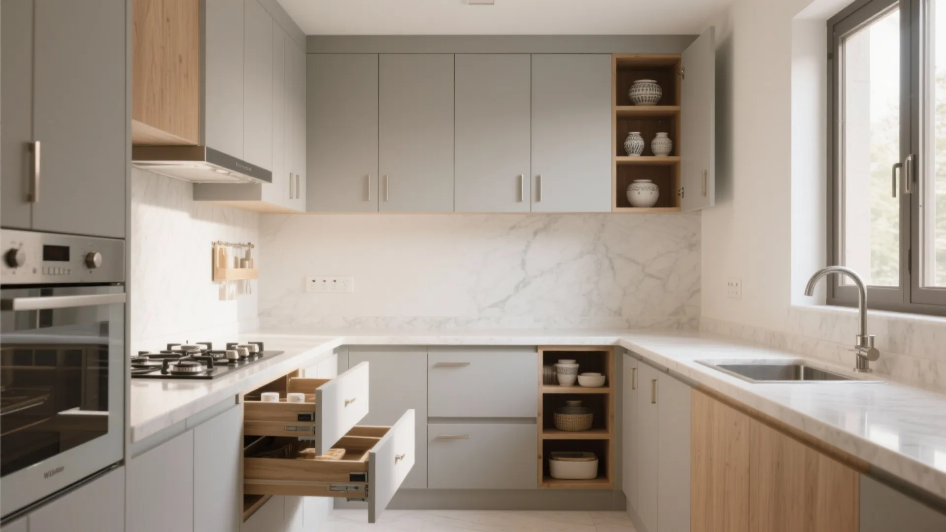 Minimalist kitchen storage that works