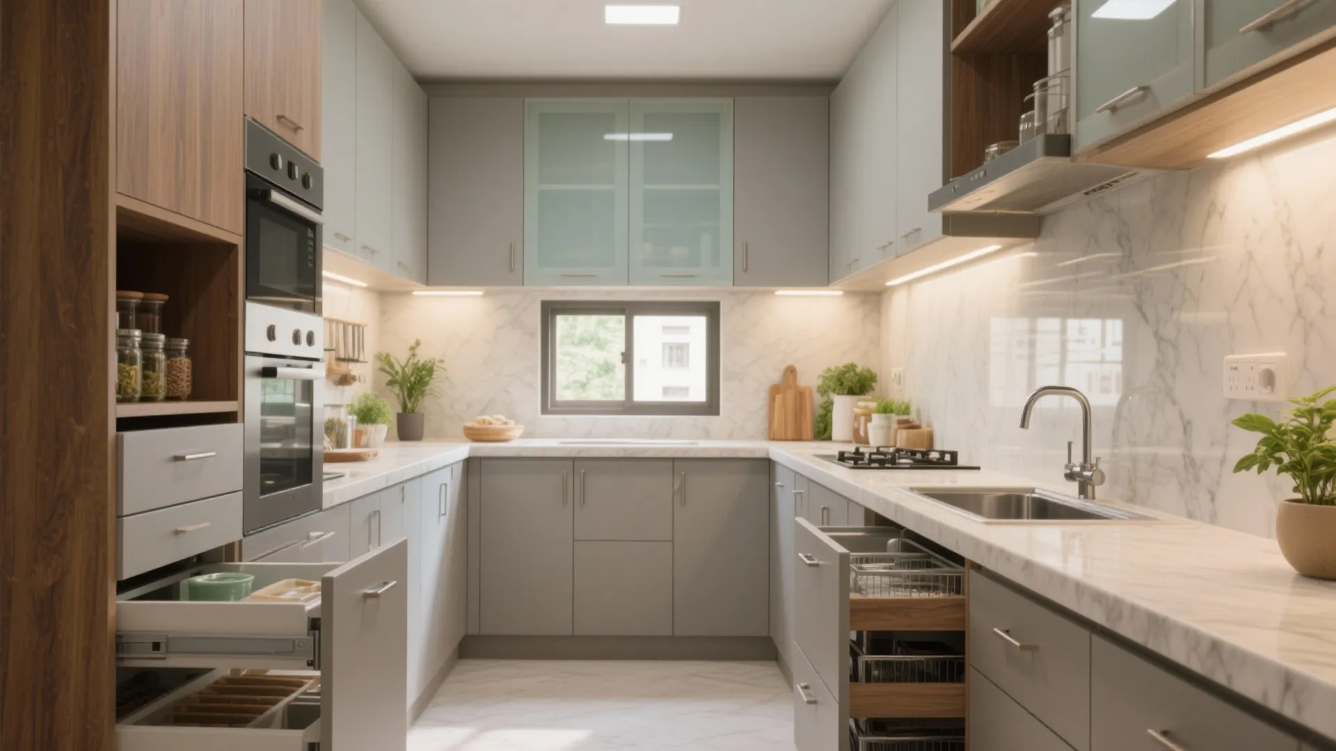 Minimalist kitchen storage that actually works