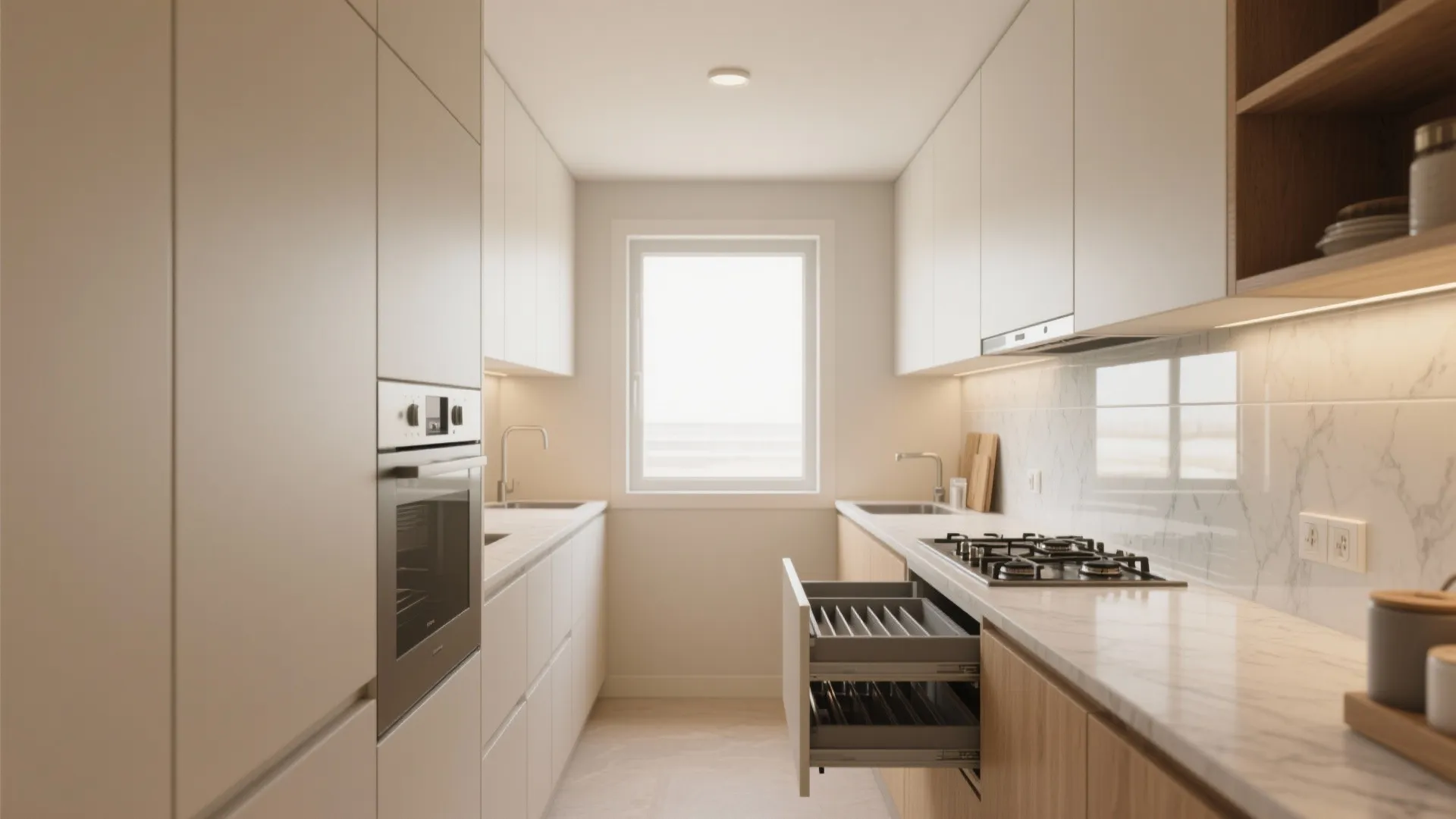 Minimalist kitchen storage that actually works