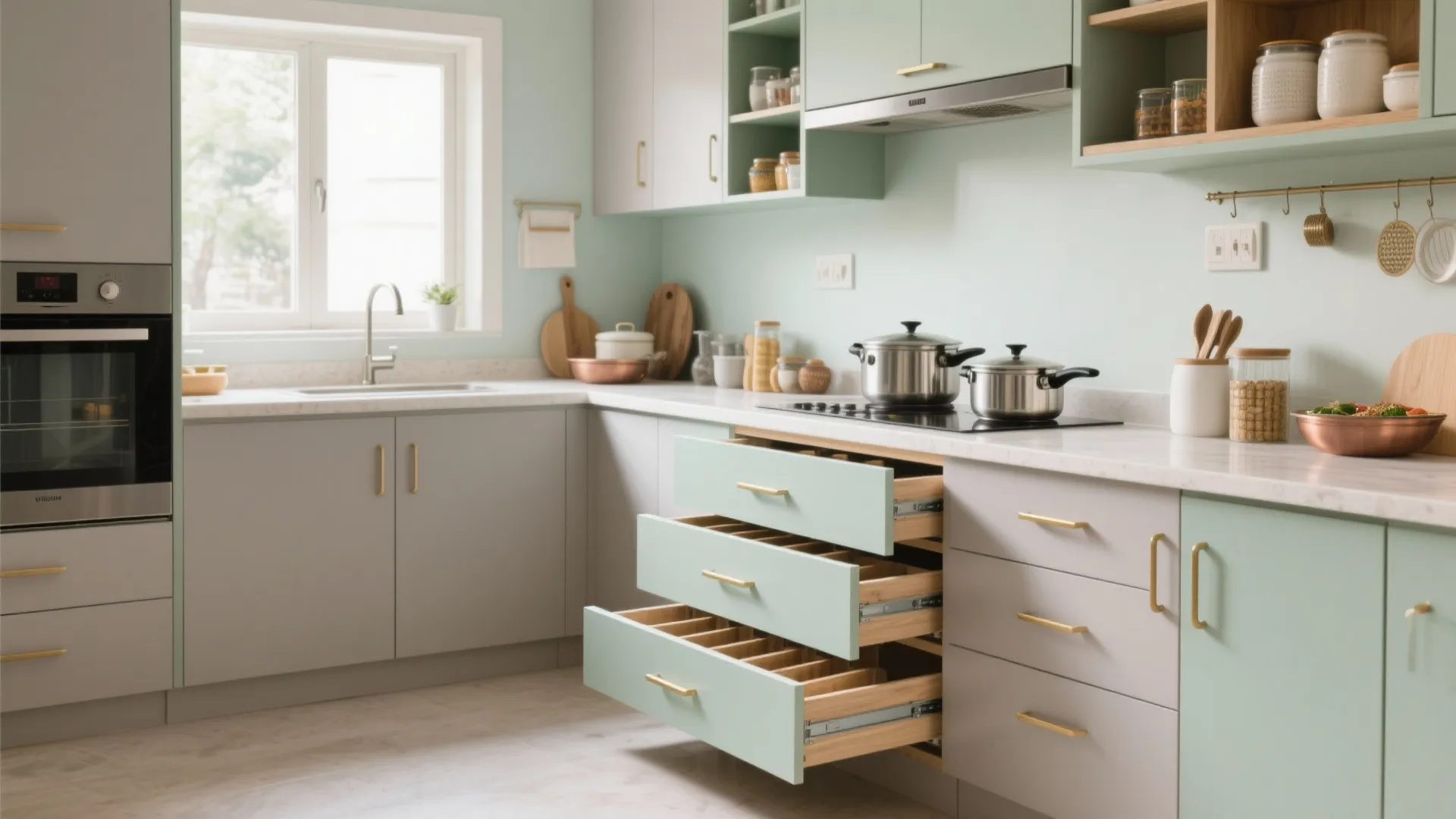 Minimalist kitchen storage that actually works