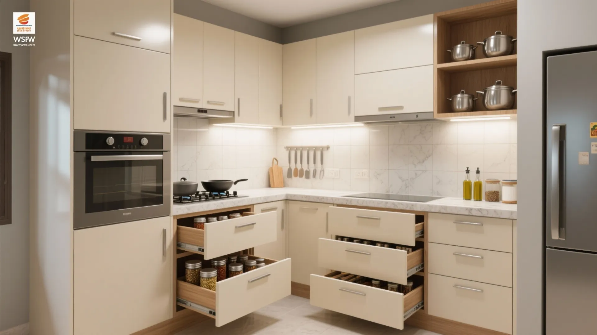 Minimalist kitchen storage that actually works