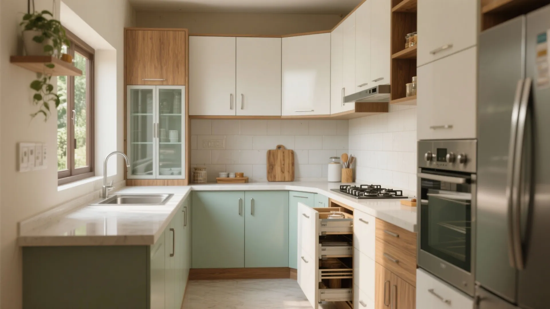 Minimal kitchen storage that actually works