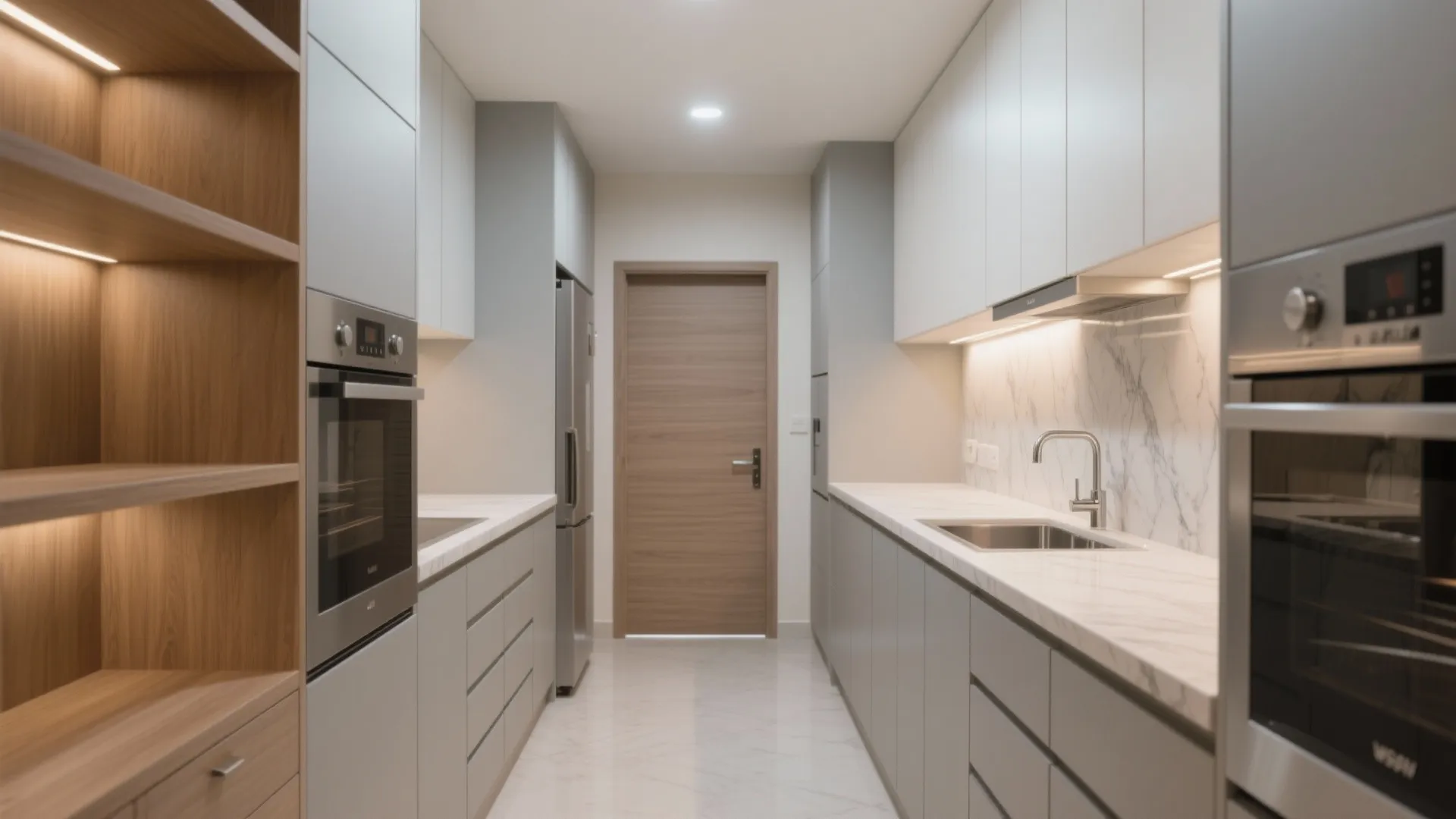 Minimalist Kitchen Storage for 3 BHK Efficiency