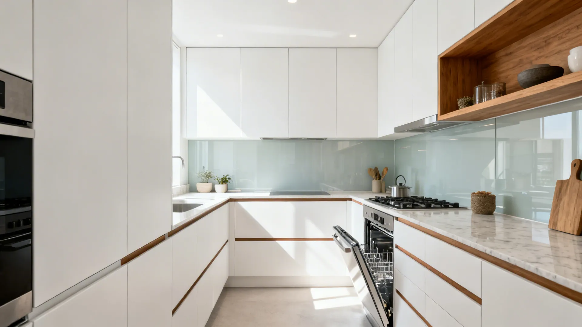 Minimalist Kitchen Storage in 3D