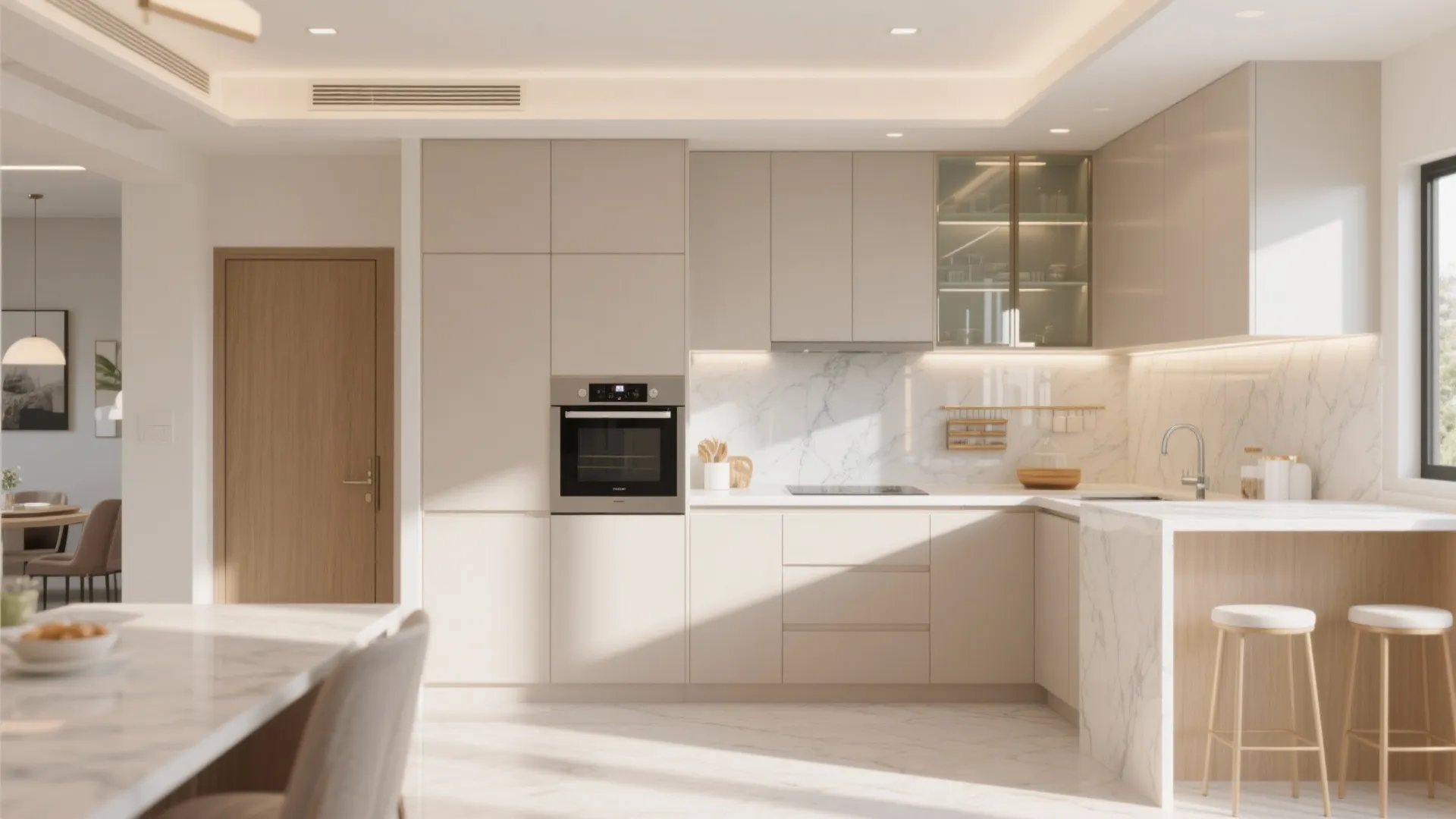 Minimalist Kitchen Storage with a Light, Airy Look