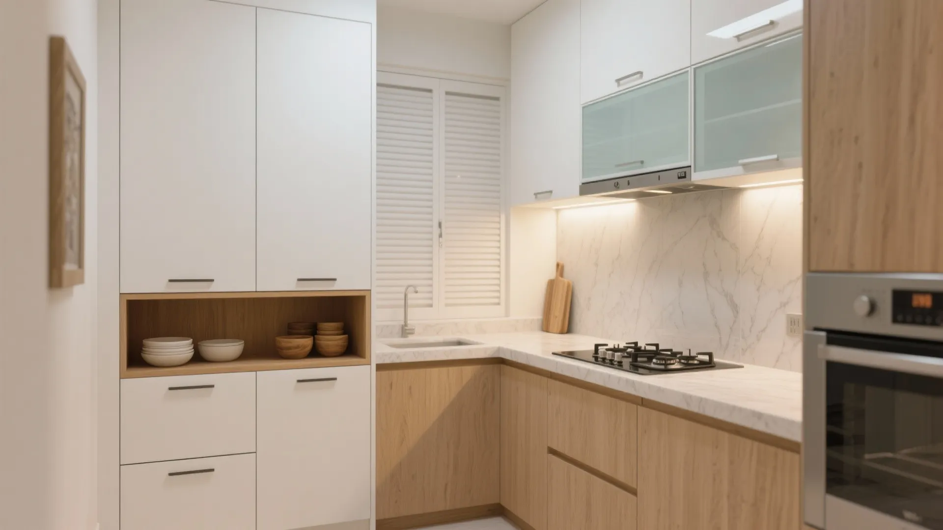 Minimalist kitchen storage that actually works