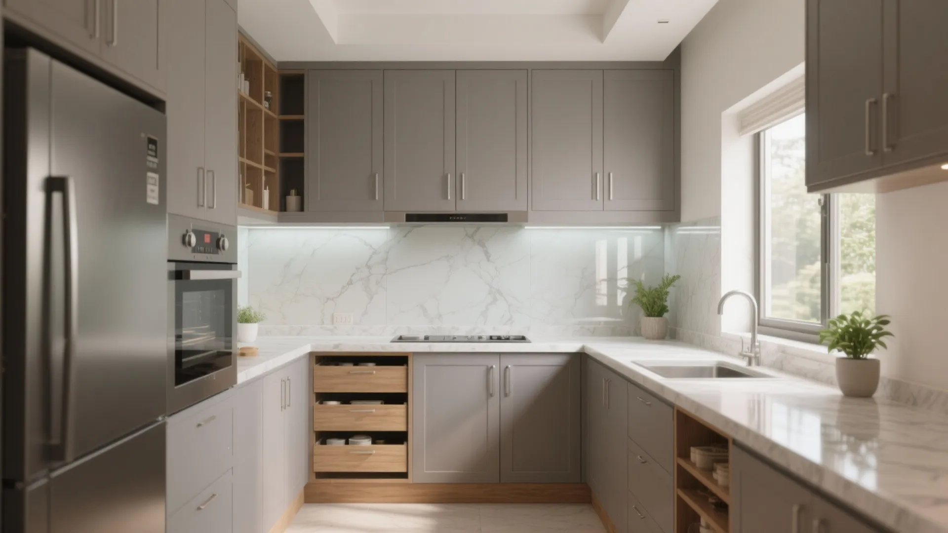 Minimalist kitchen storage for Baner-sized cookspaces