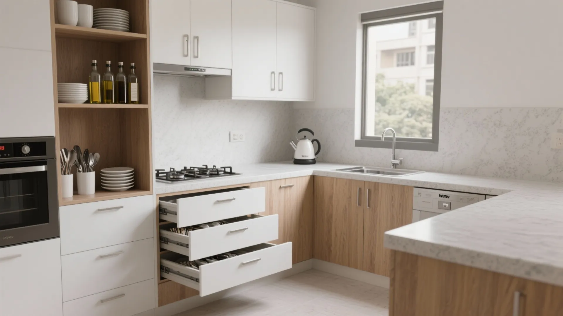 1) Minimalist, storage-first kitchen planning