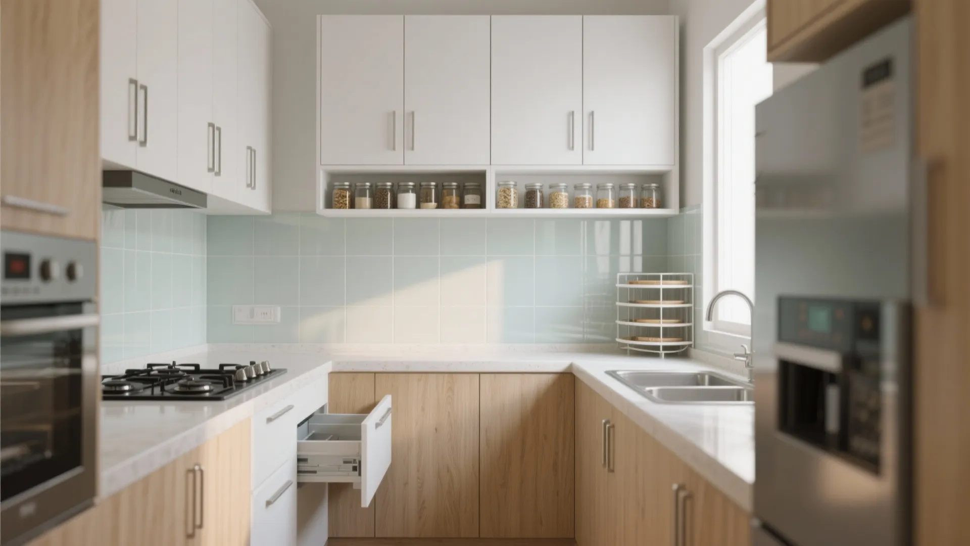 Minimalist kitchen storage that breathes