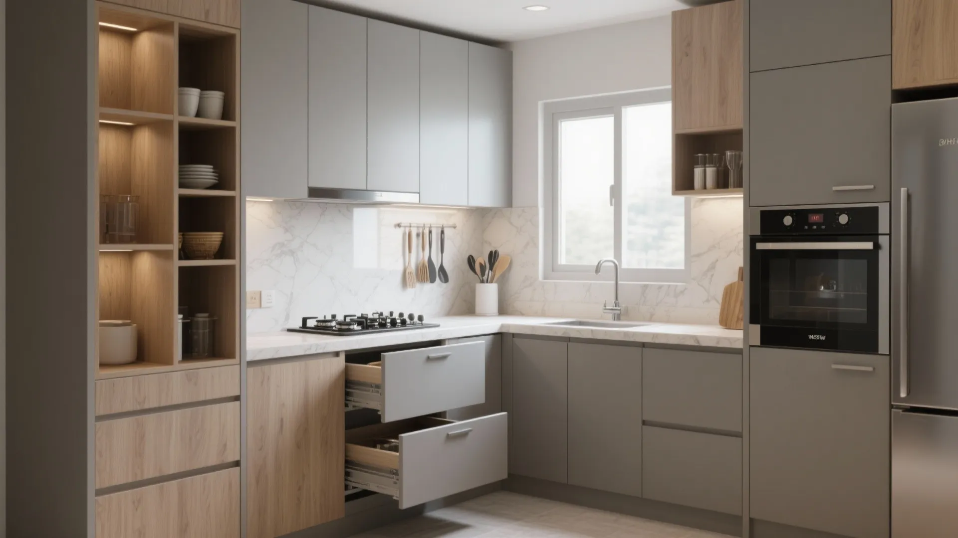 Minimalist kitchen storage that actually fits apartment life