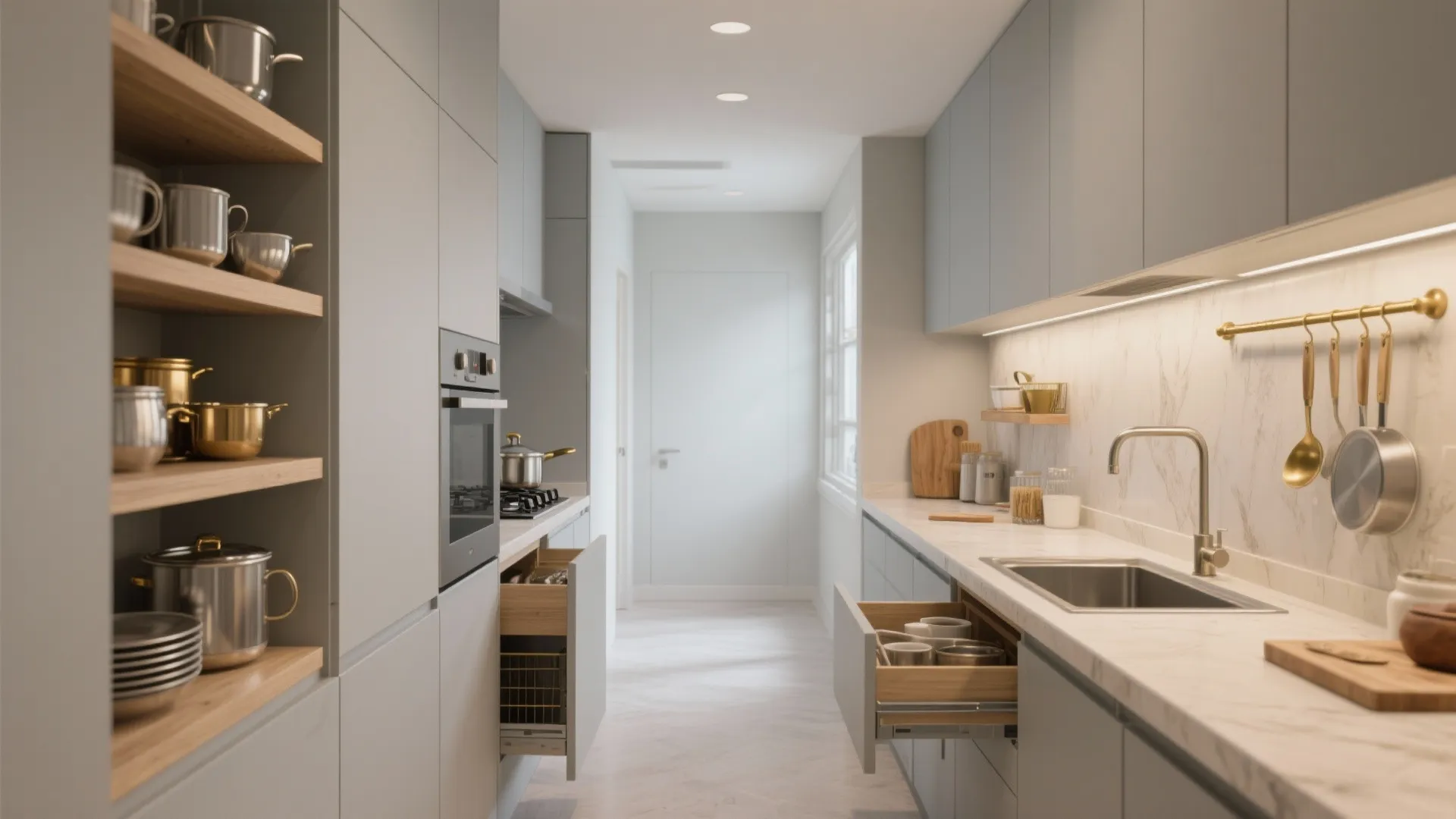 Minimalist kitchen storage that feels bigger