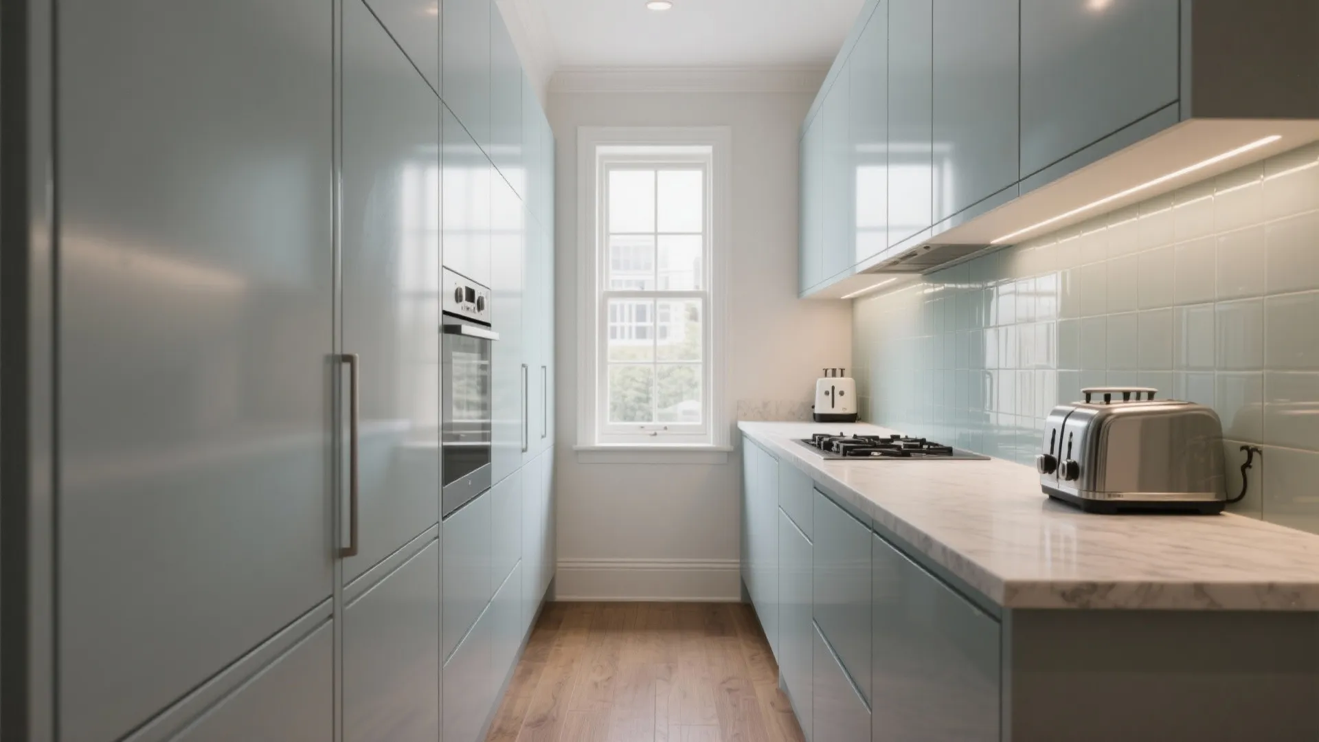 1) Minimalist Luxury Storage in the Kitchen