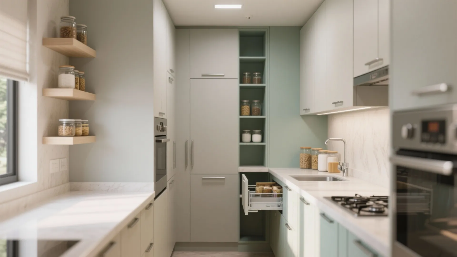 Minimal kitchen storage that really works