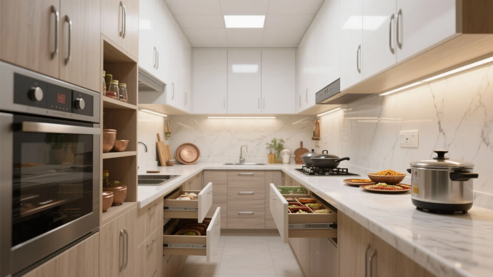 Minimalist kitchen storage that actually works