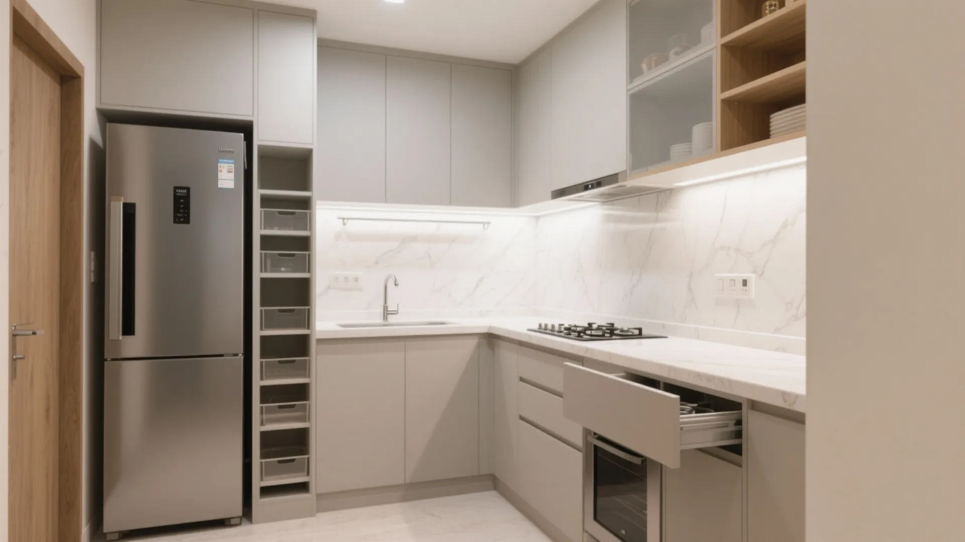 Minimalist kitchen storage