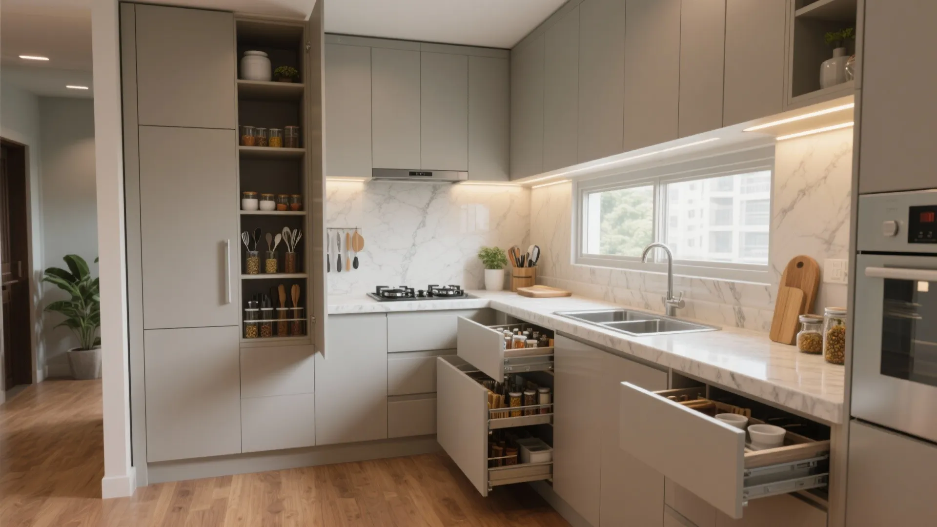Minimalist Kitchen Storage for Busy City Living