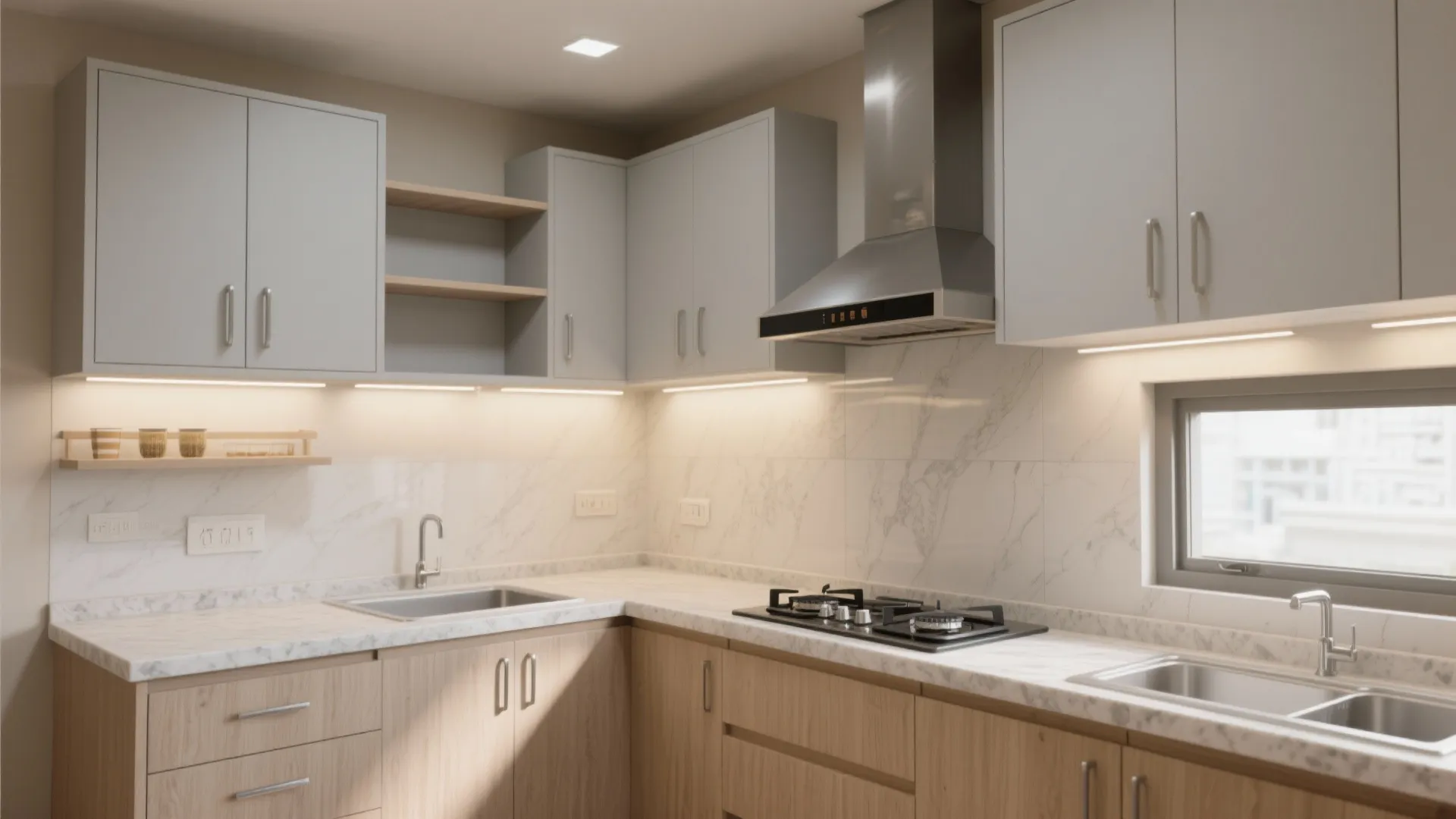 Minimalist Kitchen Storage for Chembur East 3 BHKs