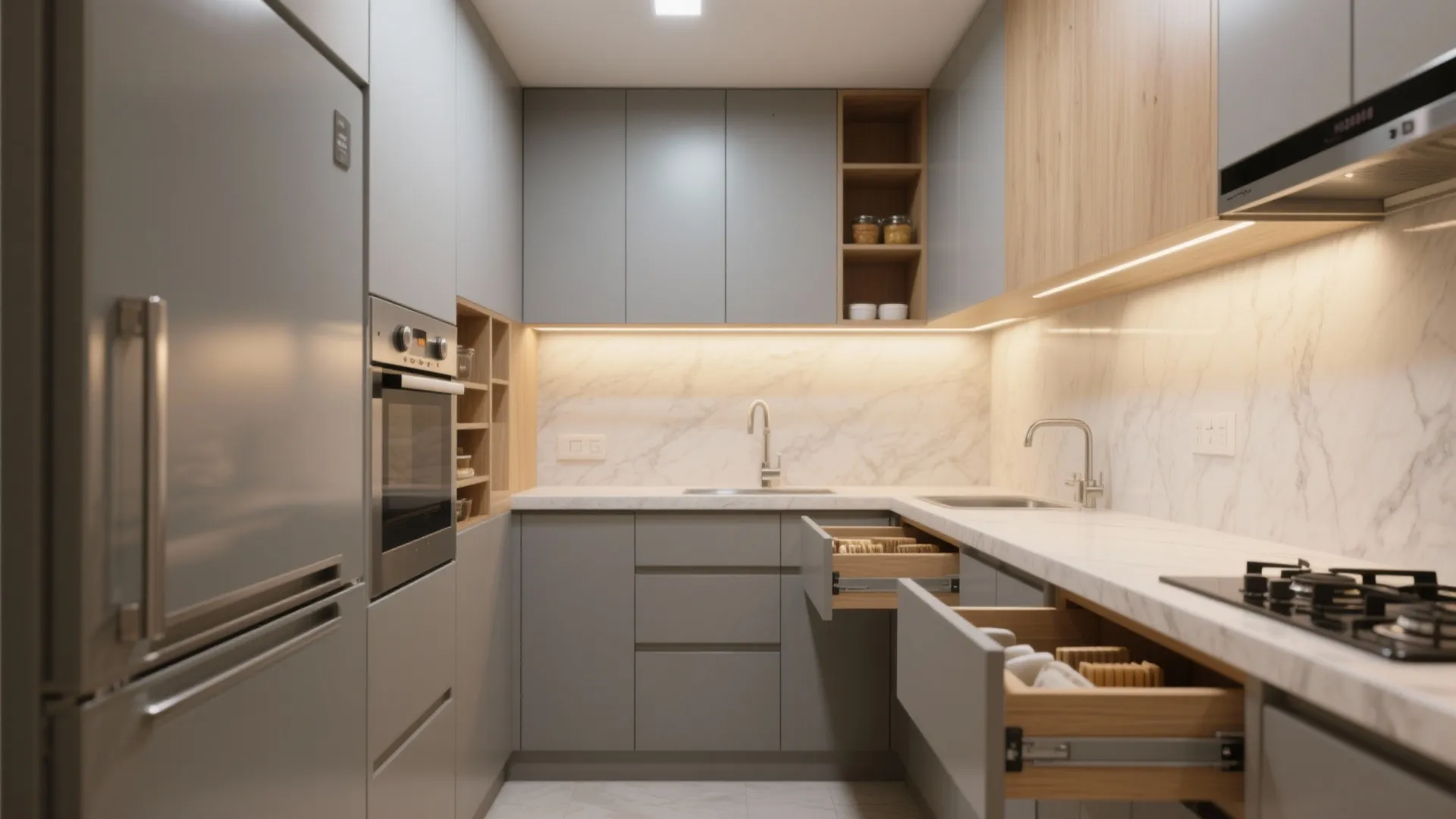 Minimalist kitchen storage that actually works