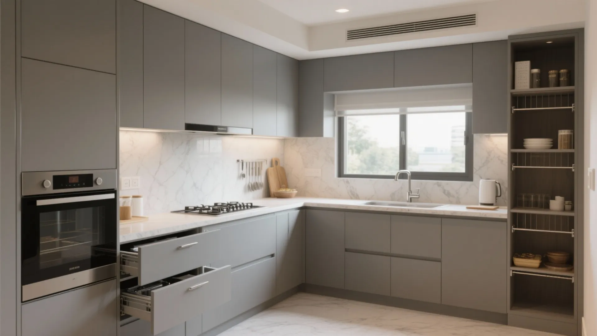 Minimalist kitchen storage that actually works