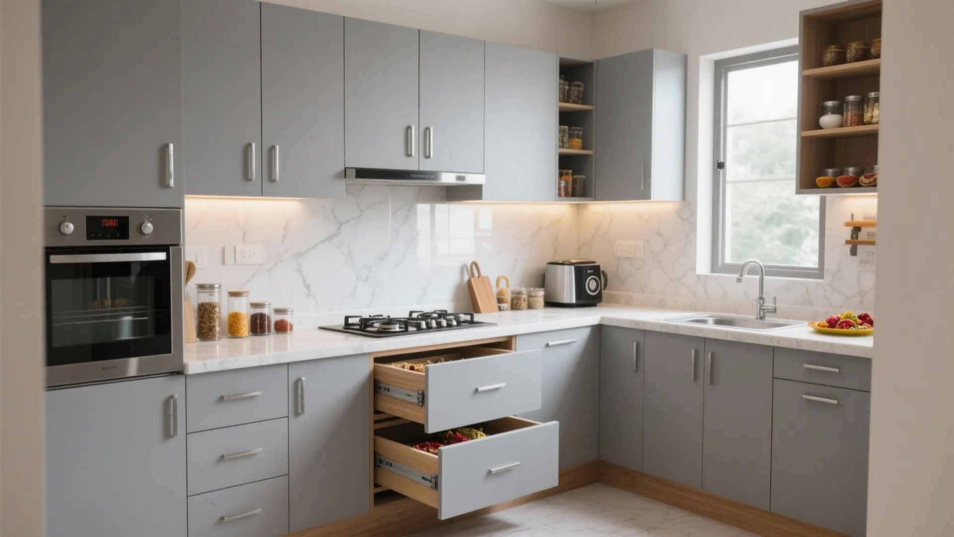 Minimalist kitchen storage with a city-friendly twist