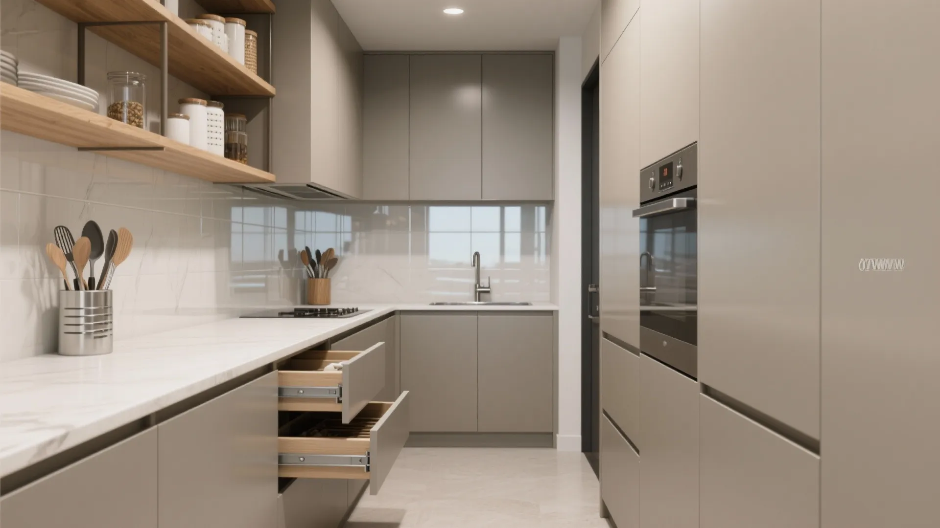 Minimalist kitchen storage that actually works