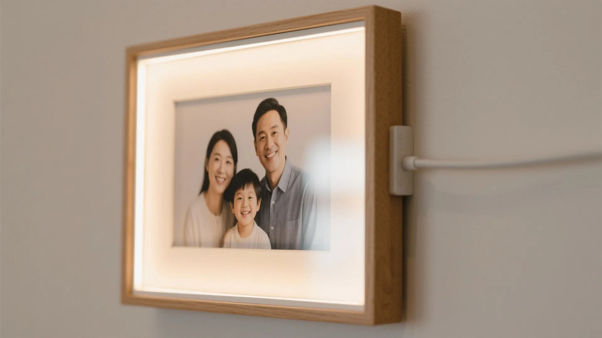 Minimal LED-lit frames, maximum calm