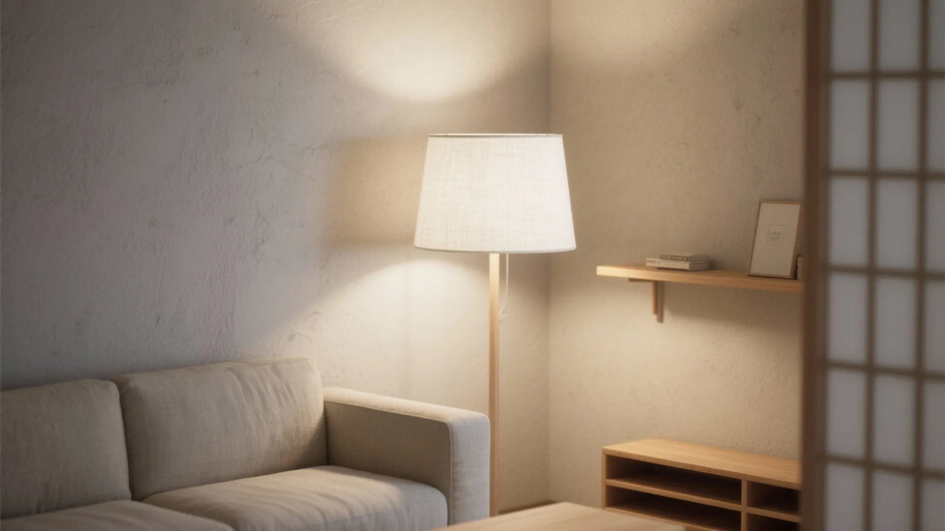 Minimal linen shades for soft diffusion