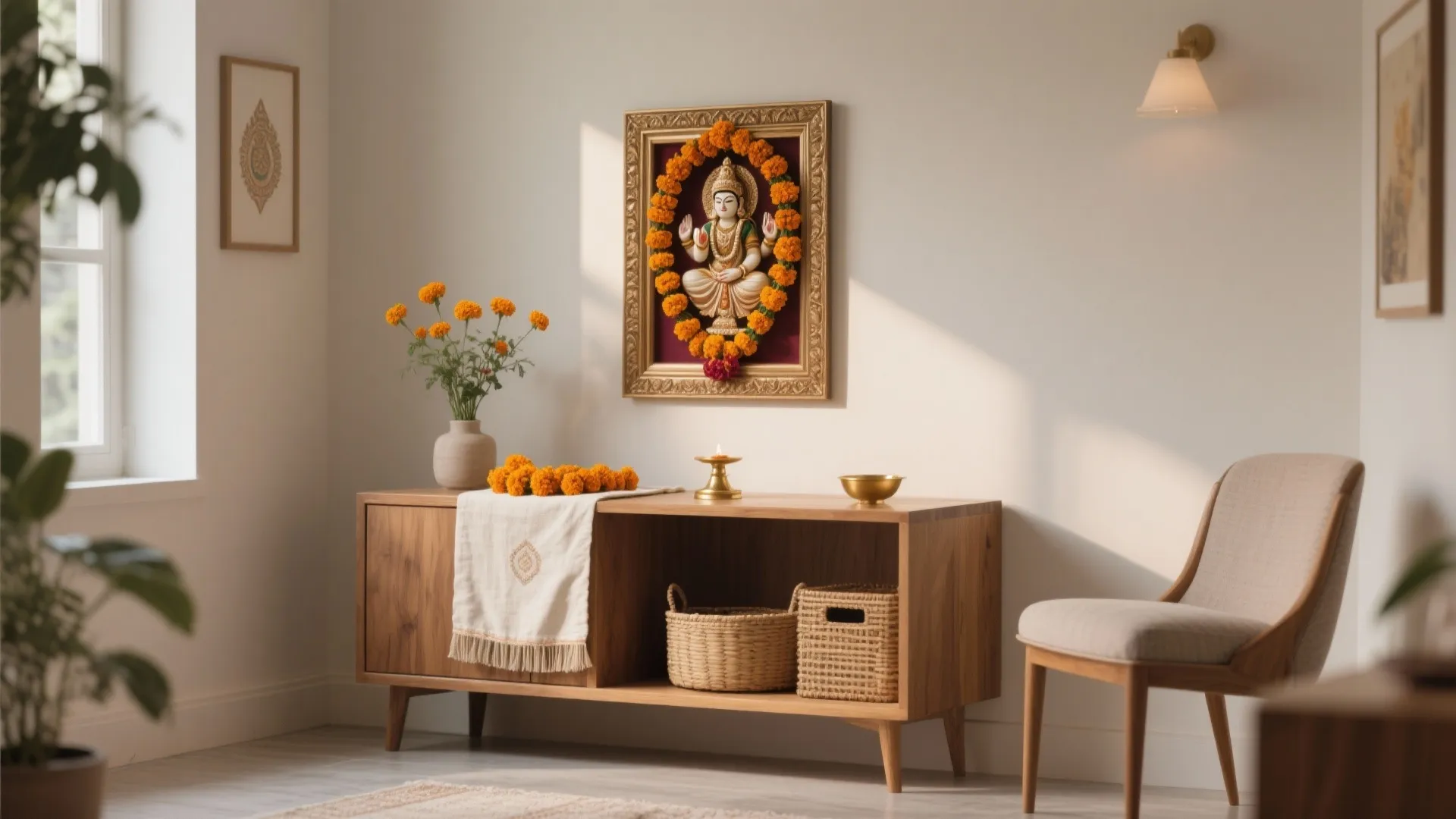 Minimal Mandap with Textural Layers