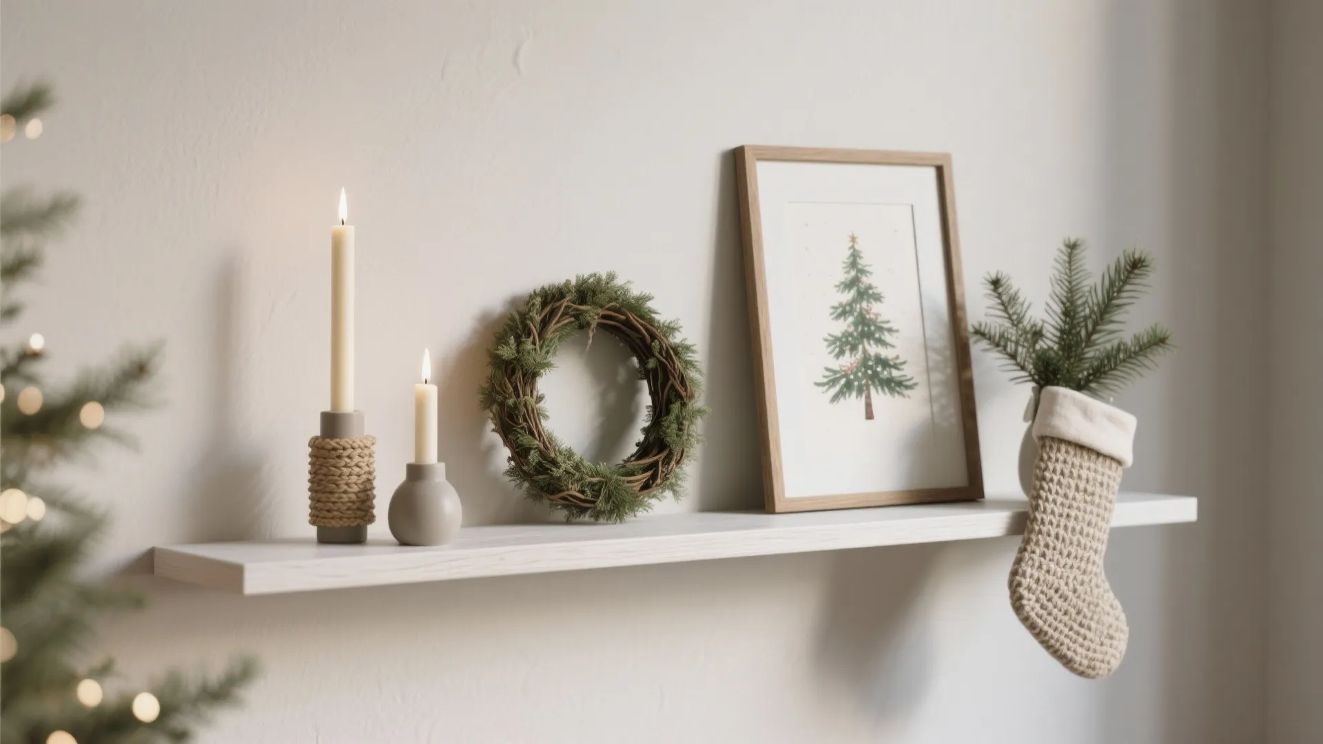 Minimalist Mantel and Wall Displays