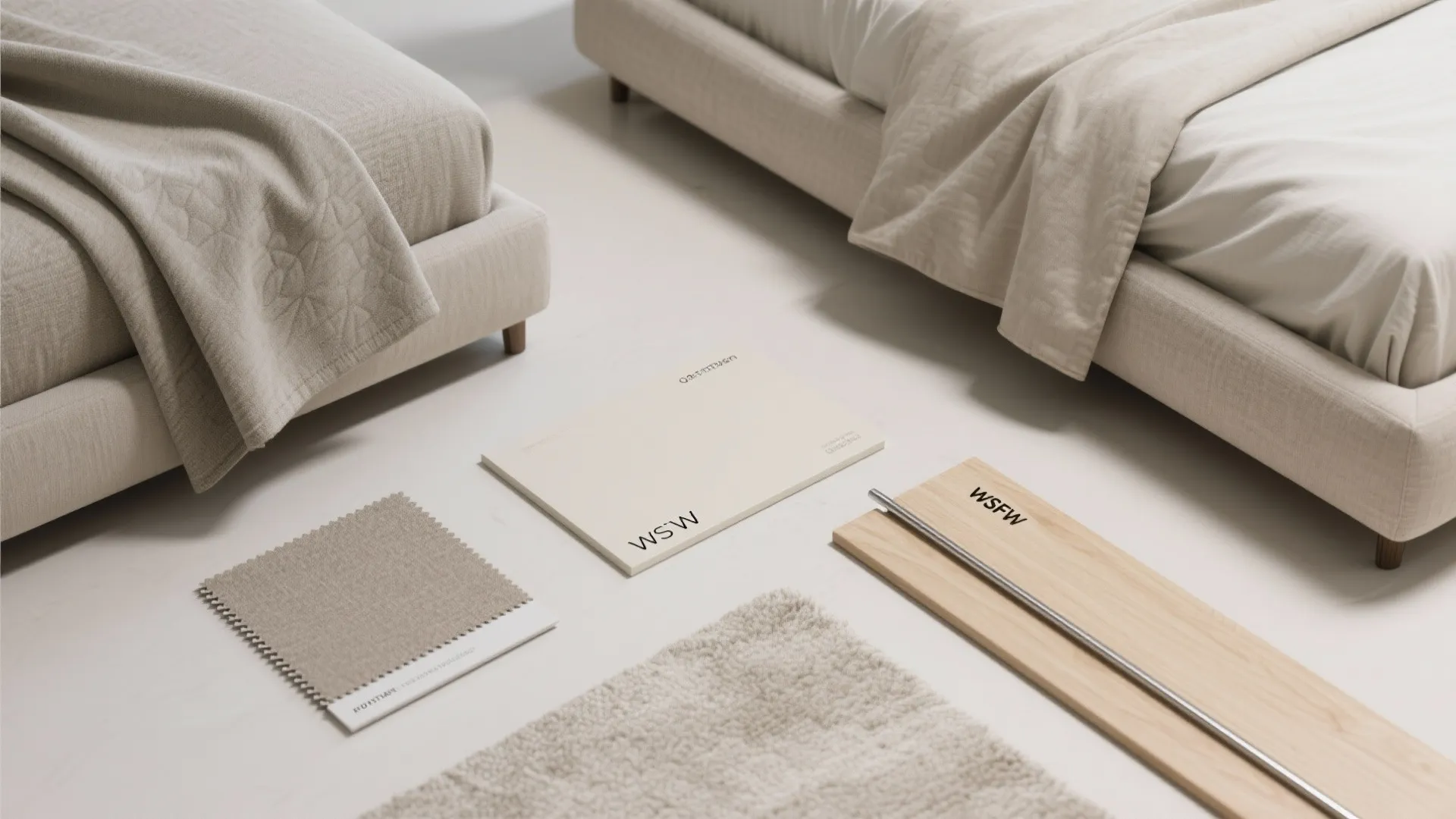 1) Minimal-footprint queen frame with a slim headboard