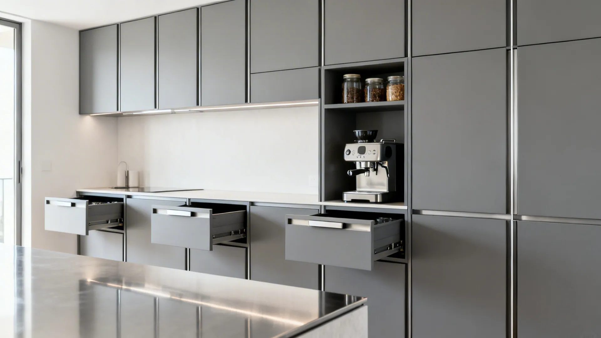 1) Minimalist Modular Storage That Adapts