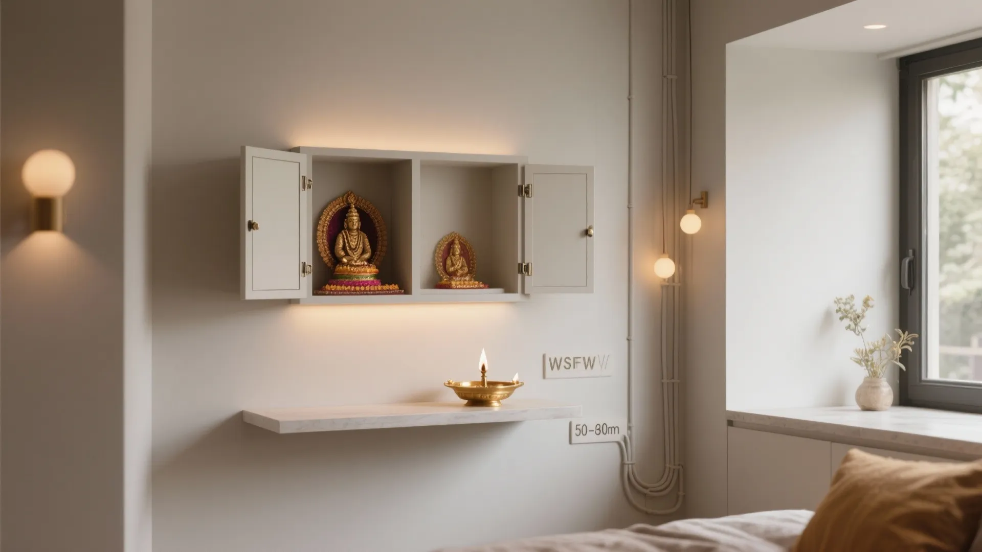 Minimal Niche Wall with Hidden Storage